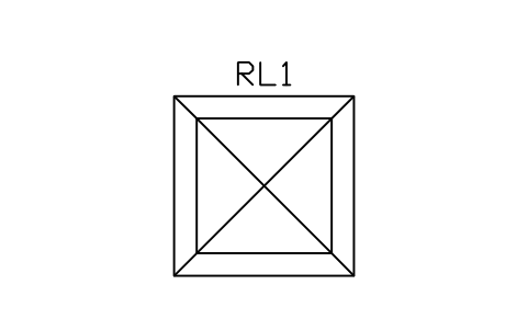 Rooflight, pyramid lantern sembolünün önizlemesi, blok ARCH_ROOF_LANTERN