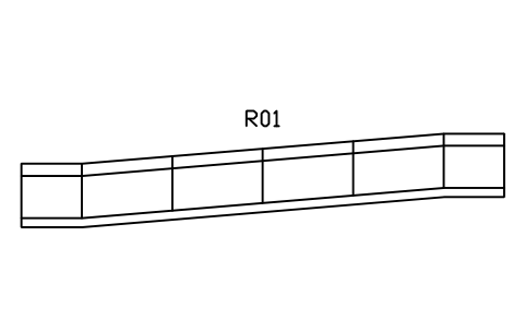 Ramp 1:12 with handrails, side view sembolünün önizlemesi, blok ARCH_STAIRDET_RAMP