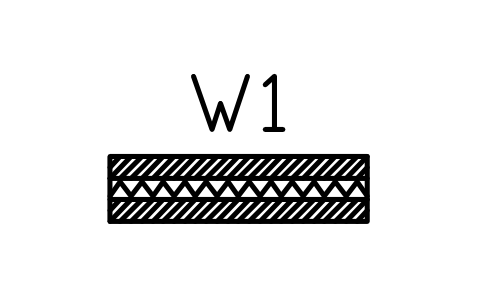 Wall, cavity, brick and block 300 sembolünün önizlemesi, blok ARCH_WALL_CAVITY