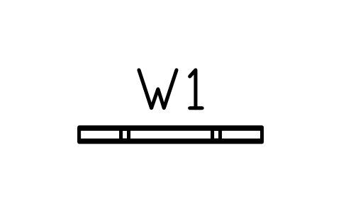 Partition, metal stud 100 sembolünün önizlemesi, blok ARCH_WALL_STUD