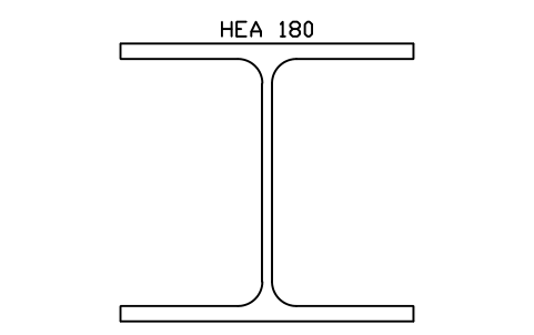 HEA 180 sembolünün önizlemesi, blok SEC_HEA180