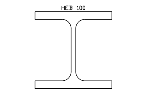 HEB 100 sembolünün önizlemesi, blok SEC_HEB100