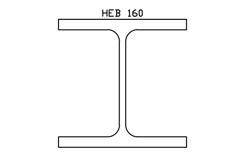 HEB 160 sembolünün önizlemesi, blok SEC_HEB160