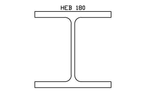 HEB 180 sembolünün önizlemesi, blok SEC_HEB180