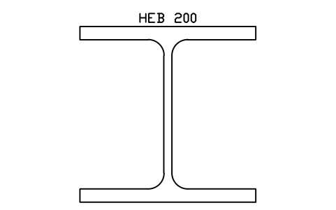 HEB 200 sembolünün önizlemesi, blok SEC_HEB200