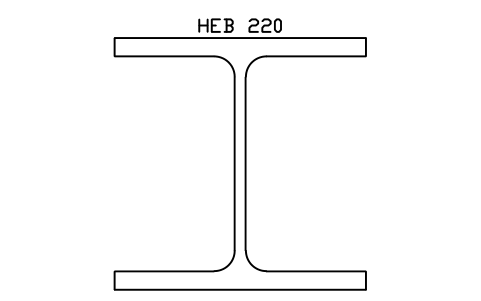 HEB 220 sembolünün önizlemesi, blok SEC_HEB220