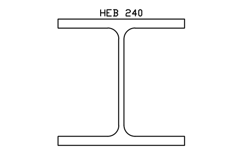 HEB 240 sembolünün önizlemesi, blok SEC_HEB240