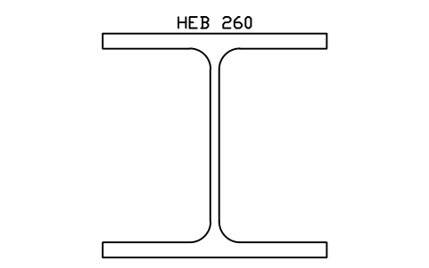 HEB 260 sembolünün önizlemesi, blok SEC_HEB260