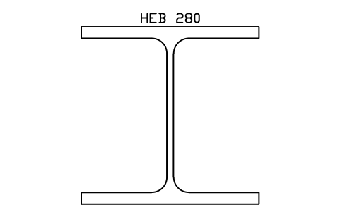 HEB 280 sembolünün önizlemesi, blok SEC_HEB280