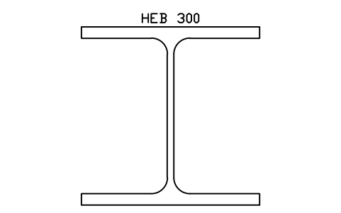 HEB 300 sembolünün önizlemesi, blok SEC_HEB300
