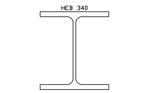 HEB 340 sembolünün önizlemesi, blok SEC_HEB340