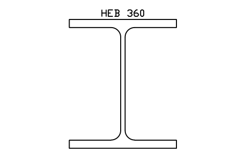 HEB 360 sembolünün önizlemesi, blok SEC_HEB360