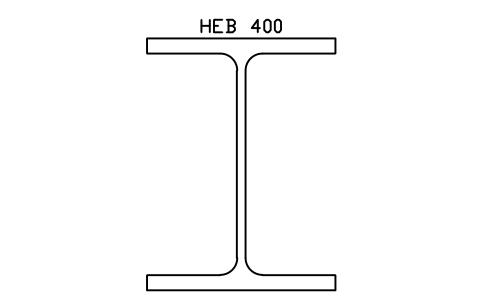HEB 400 sembolünün önizlemesi, blok SEC_HEB400