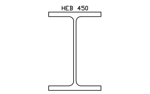 HEB 450 sembolünün önizlemesi, blok SEC_HEB450