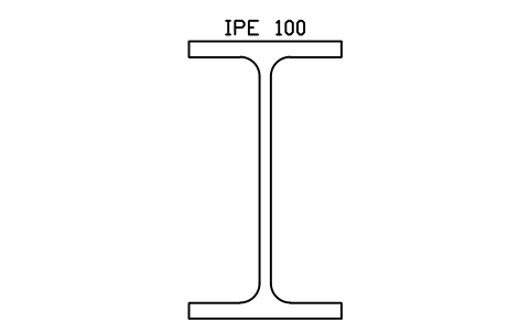 IPE 100 sembolünün önizlemesi, blok SEC_IPE100