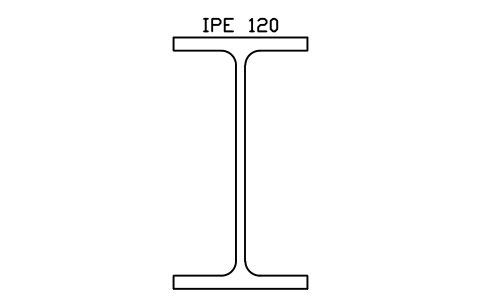 IPE 120 sembolünün önizlemesi, blok SEC_IPE120