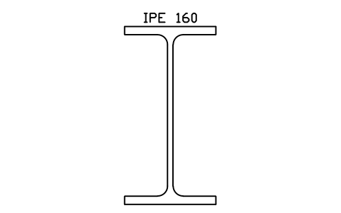 IPE 160 sembolünün önizlemesi, blok SEC_IPE160