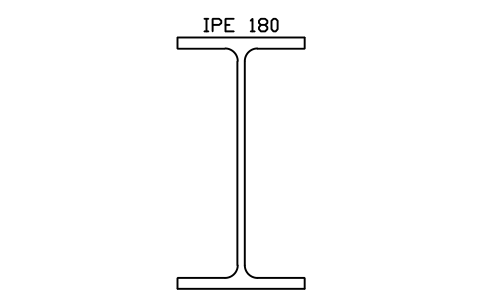 IPE 180 sembolünün önizlemesi, blok SEC_IPE180