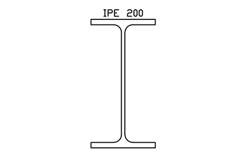 IPE 200 sembolünün önizlemesi, blok SEC_IPE200