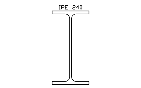 IPE 240 sembolünün önizlemesi, blok SEC_IPE240