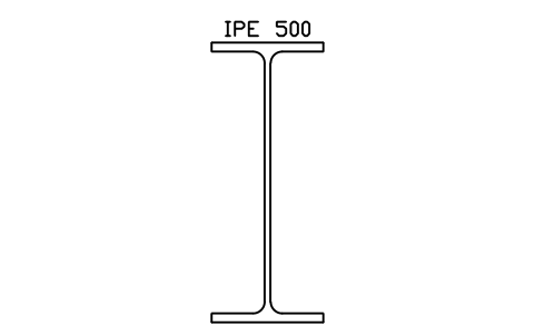 IPE 500 sembolünün önizlemesi, blok SEC_IPE500