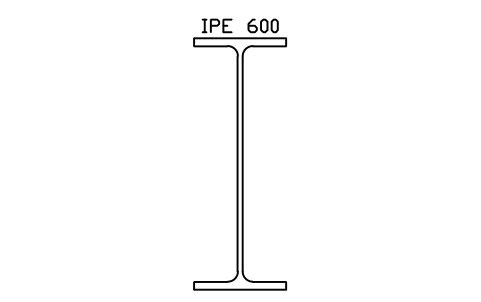 IPE 600 sembolünün önizlemesi, blok SEC_IPE600