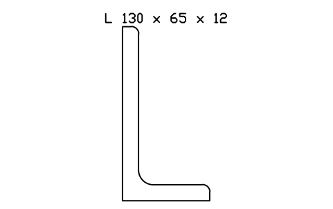 L 130 x 65 x 12 sembolünün önizlemesi, blok SEC_L130X65X12
