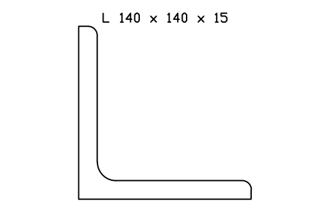 L 140 x 140 x 15 sembolünün önizlemesi, blok SEC_L140X140X15