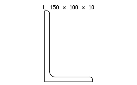 L 150 x 100 x 10 sembolünün önizlemesi, blok SEC_L150X100X10