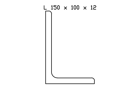 L 150 x 100 x 12 sembolünün önizlemesi, blok SEC_L150X100X12