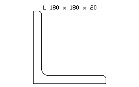 L 180 x 180 x 20 sembolünün önizlemesi, blok SEC_L180X180X20