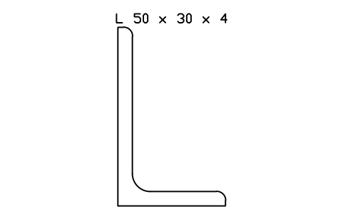 L 50 x 30 x 4 sembolünün önizlemesi, blok SEC_L50X30X4