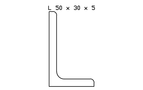 L 50 x 30 x 5 sembolünün önizlemesi, blok SEC_L50X30X5