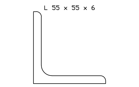 L 55 x 55 x 6 sembolünün önizlemesi, blok SEC_L55X55X6