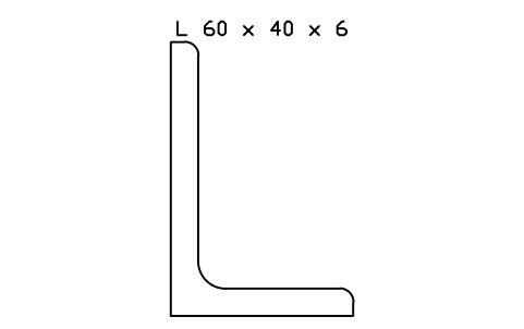 L 60 x 40 x 6 sembolünün önizlemesi, blok SEC_L60X40X6