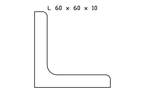 L 60 x 60 x 10 sembolünün önizlemesi, blok SEC_L60X60X10