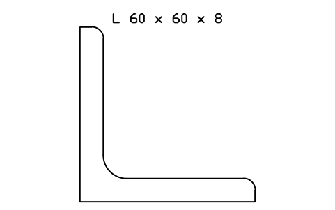 L 60 x 60 x 8 sembolünün önizlemesi, blok SEC_L60X60X8