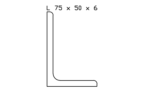 L 75 x 50 x 6 sembolünün önizlemesi, blok SEC_L75X50X6