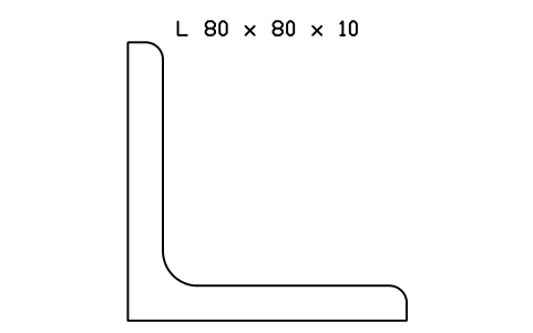 L 80 x 80 x 10 sembolünün önizlemesi, blok SEC_L80X80X10