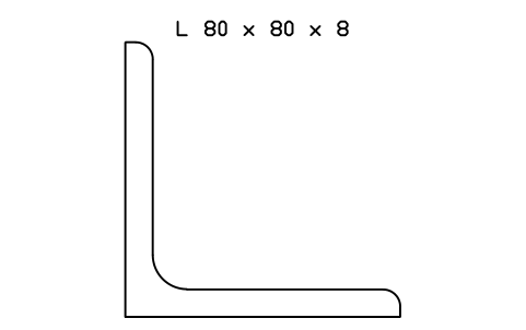 L 80 x 80 x 8 sembolünün önizlemesi, blok SEC_L80X80X8