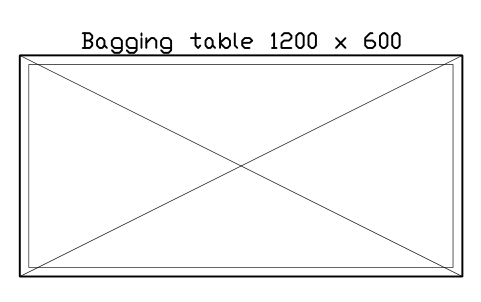 Anteprima del simbolo Bagging table 1200 x 600, blocco SMK_BAGGING_TABLE