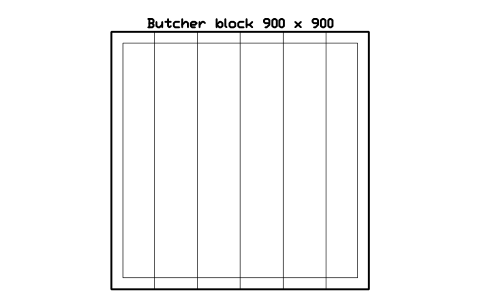 Anteprima del simbolo Butcher block 900 x 900, blocco SMK_BUTCHER_BLOCK