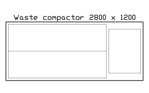 Anteprima del simbolo Waste compactor 2800 x 1200, blocco SMK_COMPACTOR