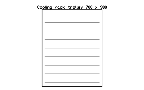 Anteprima del simbolo Cooling rack trolley 700 x 900, blocco SMK_COOLING_RACK