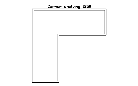 Anteprima del simbolo Corner shelving 1250, blocco SMK_CORNER_SHELF