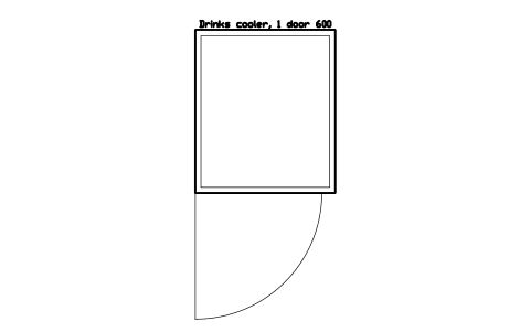 Anteprima del simbolo Drinks cooler, 1 door 600, blocco SMK_DRINKS_1