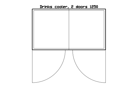 Anteprima del simbolo Drinks cooler, 2 doors 1250, blocco SMK_DRINKS_2