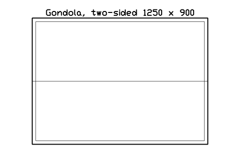 Anteprima del simbolo Gondola, two-sided 1250 x 900, blocco SMK_GOND_D_1250