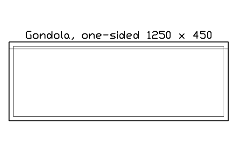 Anteprima del simbolo Gondola, one-sided 1250 x 450, blocco SMK_GOND_S_1250
