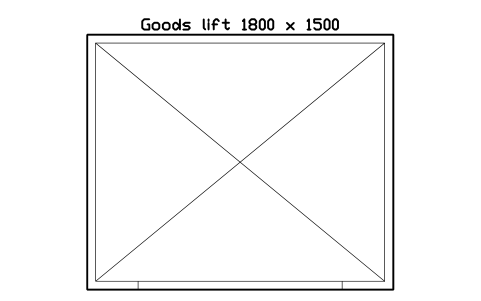 Anteprima del simbolo Goods lift 1800 x 1500, blocco SMK_GOODS_LIFT